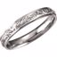 50674:60008:P 14kt White 4mm Floral Design Band Size 8.5