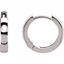 20007:27503800:P 14kt White 14mm Hinged Hoop Earrings