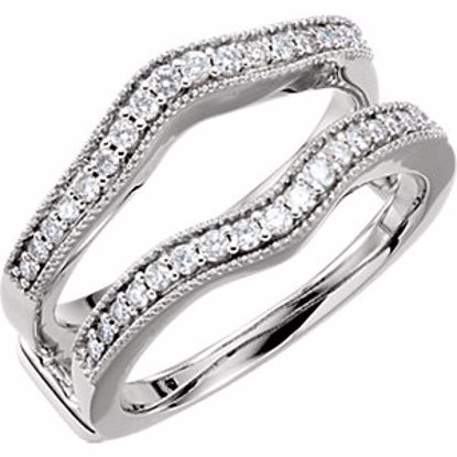 64855:60002:P 14kt White 1/3 CTW Diamond Ring Guard