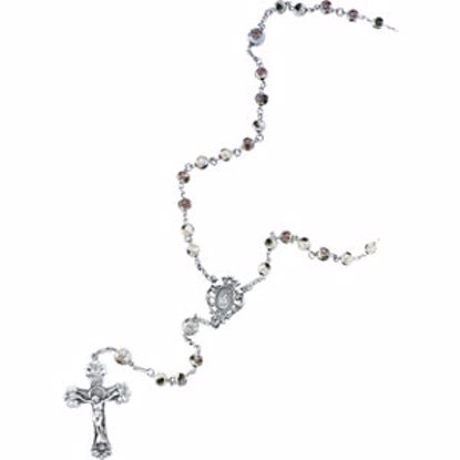 R41860KIT:252386:P White Cloisonne Rosary