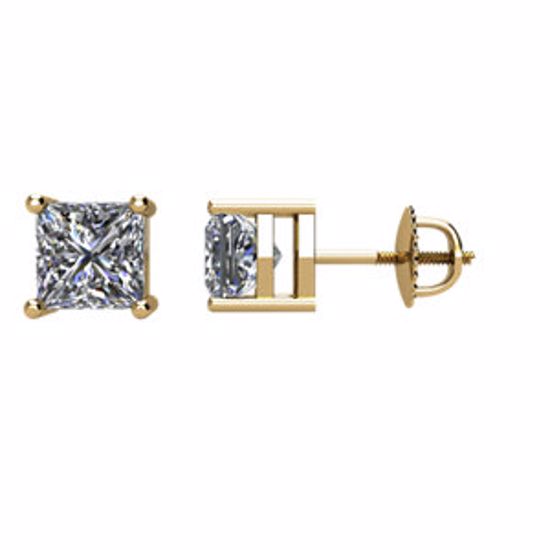 62867:2797750:P 14kt Yellow 1 CTW Diamond Earrings