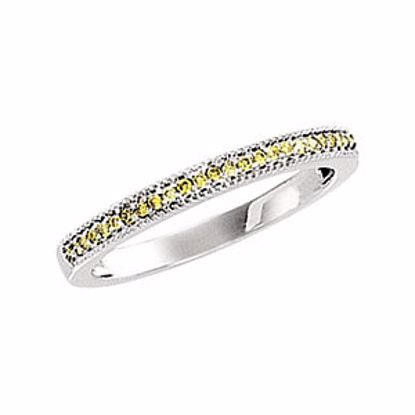 64768:60002:P 14kt White 1/8 CTW Yellow Diamond Anniversary Band