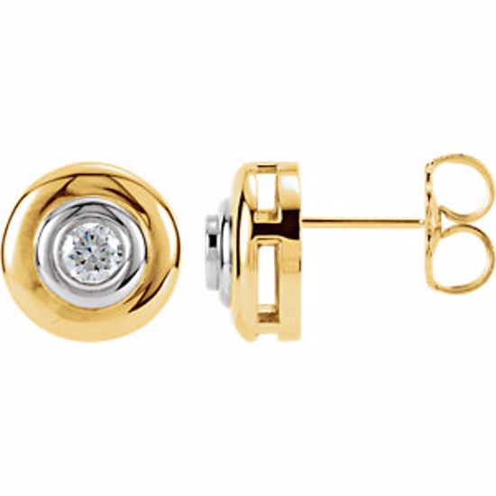 61447:2521180:P 1/5 CTW Diamond Stud Friction Post Stud Earrings