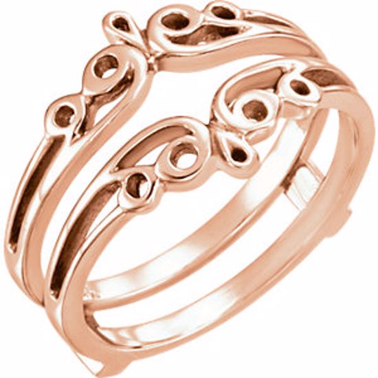 4022:4195:P 14kt Rose Metal Ring Guard