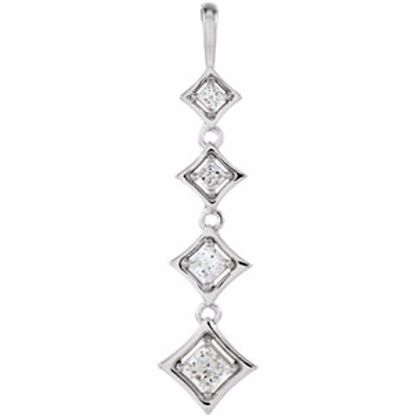 65398:100200:P Journey 4-Stone Diamond Pendant