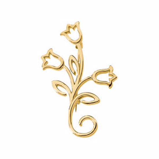 83539:100003:P 10kt Yellow Flower Brooch