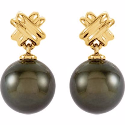 65132:100100:P Tahitian Cultured Pearl Earrings