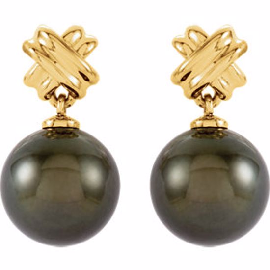65132:100100:P Tahitian Cultured Pearl Earrings