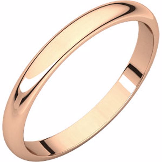 HR6:63640:P 14 K Rose 2.5mm Half Round Band