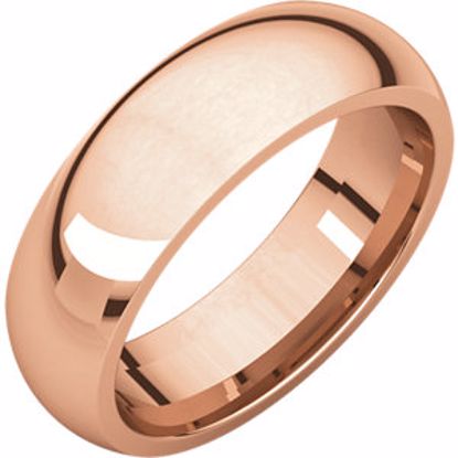 IR10.5:278035:P 14kt Rose 6mm Comfort Fit Band