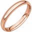 MGR5.5:276293:P 14kt Rose 3mm Milgrain Comfort Fit Band