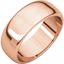 HR6:63641:P 14kt Rose 7mm Half Round Wedding Band