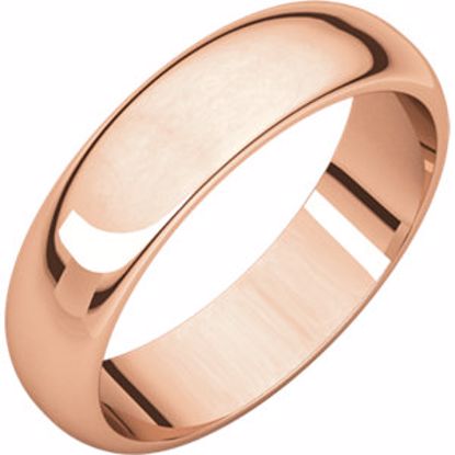 HR8:63642:P 14kt Rose 5mm Half Round Band