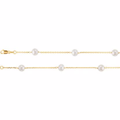 CH184:137797:P 14kt Yellow Pearl Station 16" Necklace