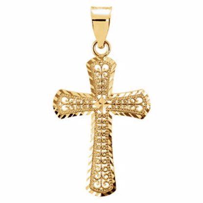 R42110:60001:P 14kt Yellow 21x14.5mm Cross Pendant