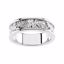 50714:100011:P 14kt White 6mm Leaf Design Band Size 8