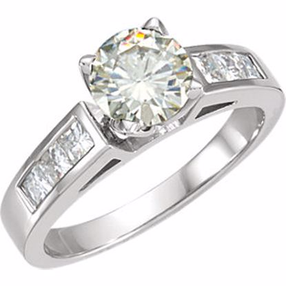 65708:60001:P Charles & Colvard Moissanite® 4-Prong Engagement Ring or Band