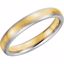 5835:133186:P 14kt Yellow & White 4mm Band Size 4