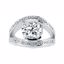65755:60001:P Charles & Colvard Moissanite® & Diamond Split-Shank Ring