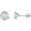 64846:60002:P Charles & Colvard Moissanite® 3-Prong Threaded Post Stud Earrings