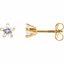 19188:60001:P 14kt Yellow Youth Cubic Zirconia Star Earrings