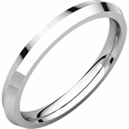 KER4.5:100:P Platinum 2.5mm Knife Edge Comfort Fit Band