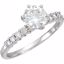 65756:60001:P Charles & Colvard Moissanite® & Diamond 6-Prong Engagement Ring or Band