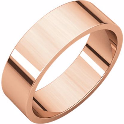F7:32885:P 14 K Rose 6mm Flat Band