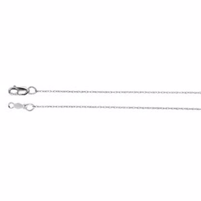 CH467:60004:P 14kt White .75mm Rope 24" Chain