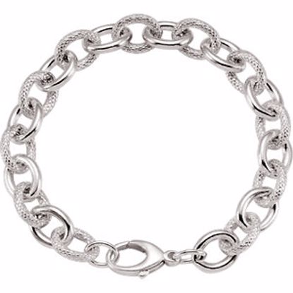 CH863:60005:P Sterling Silver Link 7.5" Chain
