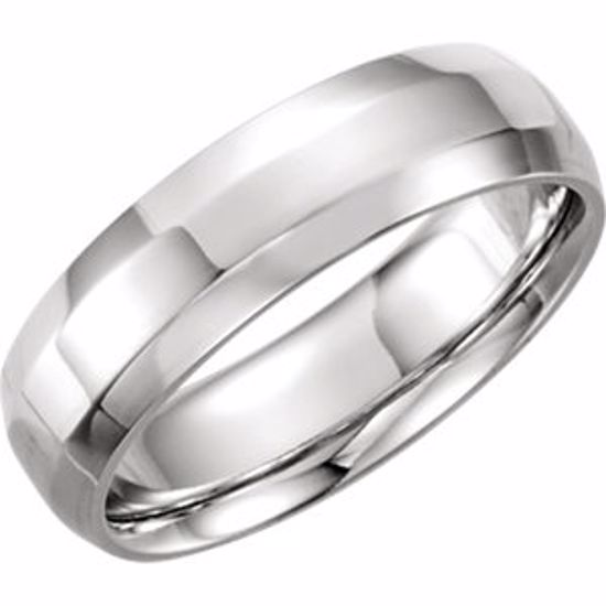 5977:143816:P Platinum 6mm Comfort-Fit Beveled Edge Band Size 13