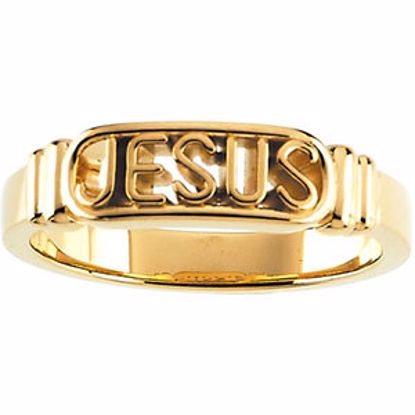 R16611KIT:144107:P 14kt Yellow In The Name of Jesus® Chastity Ring Size 8