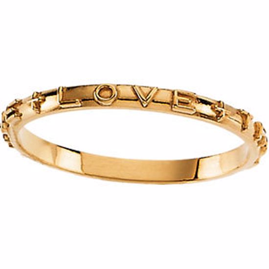 R16616KIT:106025:P 14kt Yellow True Love Chastity Ring with Packaging Size 5