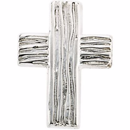 R16737KIT:166051:P Sterling Silver 13x10mm The Rugged Cross® Lapel Pin