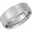 50075:179064:P 14kt White 7mm Designer Band Size 7