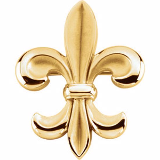 83795:100004:P 10kt Yellow Fleur-de-lis Brooch