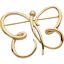 84069:100005:P 18kt Yellow Butterfly Brooch
