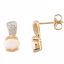 66324:60001:P 14kt Yellow Opal & .07 CTW Diamond Earrings
