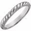 4205:102:P 14kt White Rope Design Stackable Band 
