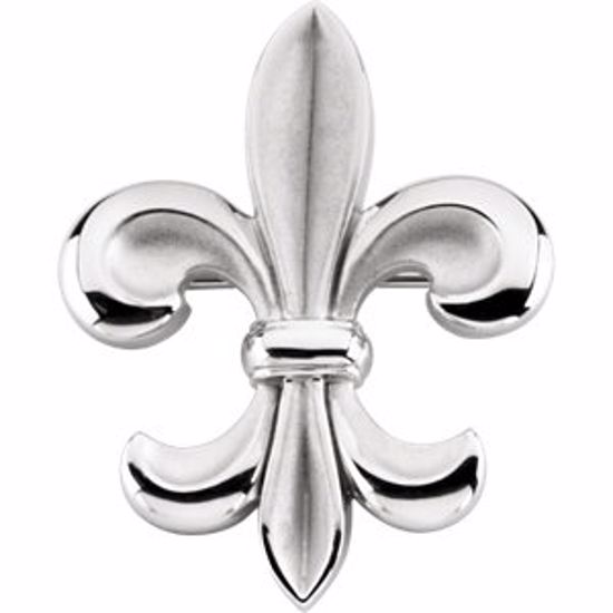 83795:306027:P Sterling Silver Fleur-de-lis Brooch