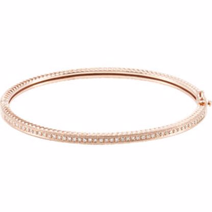 66377:60003:P 14kt Rose 1/3 CTW Diamond Bangle Bracelet