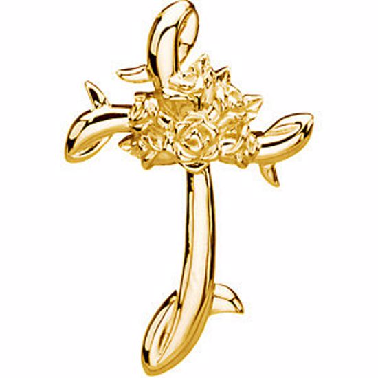 R42153:100001:P Floral Cross Pendant