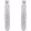 69094:22810:P Sterling Silver 25.5mm Sparkle Hoop Earrings