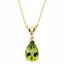69032:61109:P 14kt Yellow Peridot & Diamond 18" Necklace