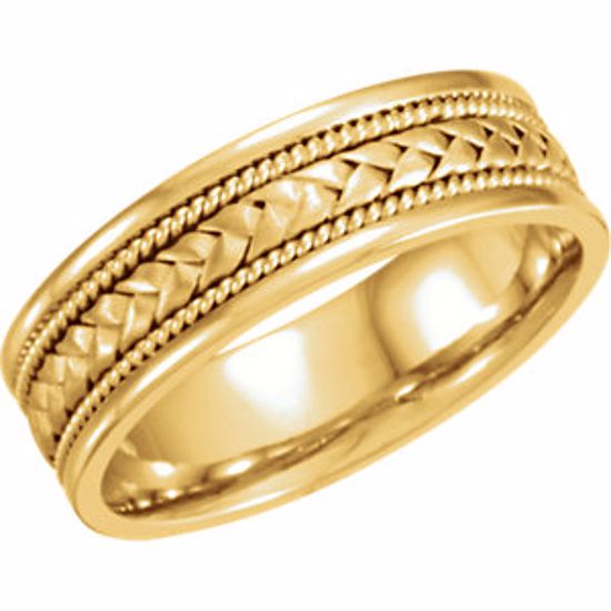 50633:100760:P 14kt Yellow 6.75mm Hand-Woven Band Size 11.5