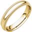 DMGR6.5:100079:P 14kt Yellow 4mm Double Milgrain Comfort Fit Band