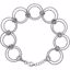 CH882:60002:P Sterling Silver Adjustable Circle 8" Bracelet Chain
