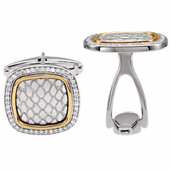 66536:843261:P Diamond Cuff Links