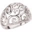 50785:103:P Sterling Silver Metal Fashion Scroll Ring