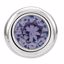 81668:22047:P 14kt White Imitation Alexandrite "June" Birthstone Pendant Slide